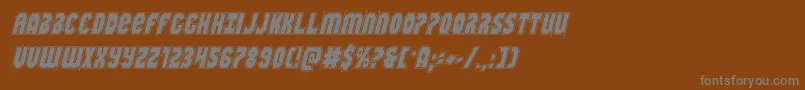 Шрифт Warnationacadital – серые шрифты на коричневом фоне