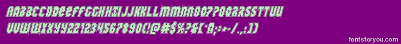 Warnationacadital Font – Green Fonts on Purple Background