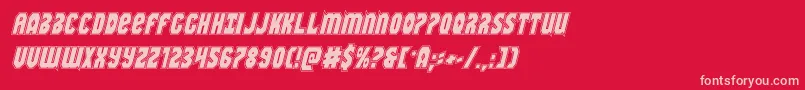 Warnationacadital Font – Pink Fonts on Red Background