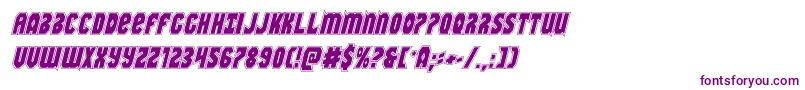 Warnationacadital Font – Purple Fonts on White Background