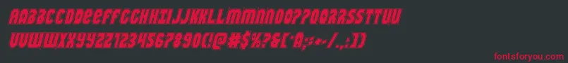 Warnationacadital Font – Red Fonts on Black Background