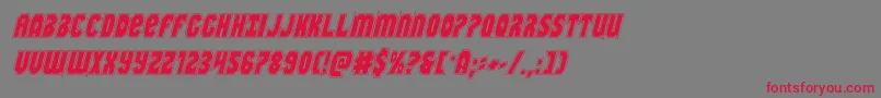 Шрифт Warnationacadital – красные шрифты на сером фоне