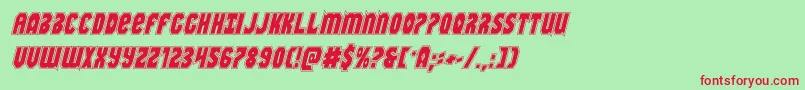 Warnationacadital Font – Red Fonts on Green Background