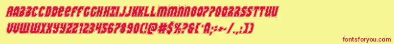 Warnationacadital Font – Red Fonts on Yellow Background