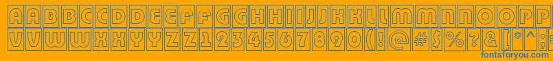 BighaustitulcmotlRegular Font – Blue Fonts on Orange Background