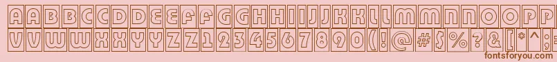 BighaustitulcmotlRegular Font – Brown Fonts on Pink Background