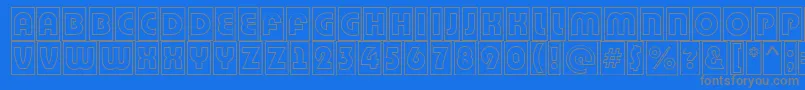 BighaustitulcmotlRegular Font – Gray Fonts on Blue Background