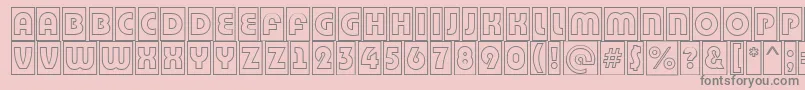 BighaustitulcmotlRegular Font – Gray Fonts on Pink Background