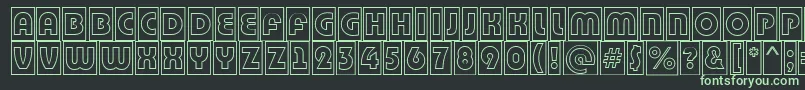 BighaustitulcmotlRegular Font – Green Fonts on Black Background