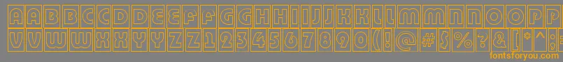 BighaustitulcmotlRegular Font – Orange Fonts on Gray Background