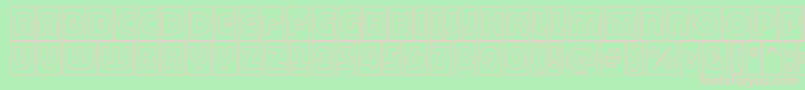 BighaustitulcmotlRegular Font – Pink Fonts on Green Background