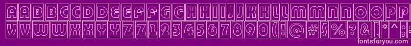 BighaustitulcmotlRegular Font – Pink Fonts on Purple Background