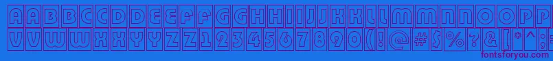 BighaustitulcmotlRegular Font – Purple Fonts on Blue Background