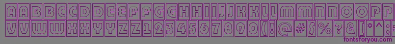 BighaustitulcmotlRegular Font – Purple Fonts on Gray Background