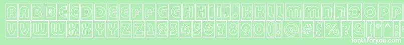 BighaustitulcmotlRegular Font – White Fonts on Green Background