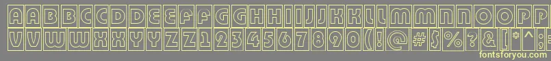 BighaustitulcmotlRegular Font – Yellow Fonts on Gray Background