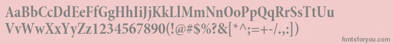 MinionproBoldcnsubh Font – Gray Fonts on Pink Background