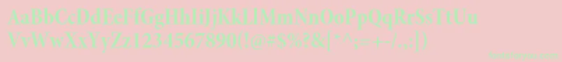 MinionproBoldcnsubh Font – Green Fonts on Pink Background