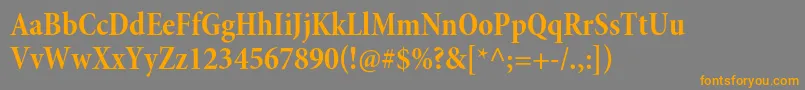 MinionproBoldcnsubh Font – Orange Fonts on Gray Background