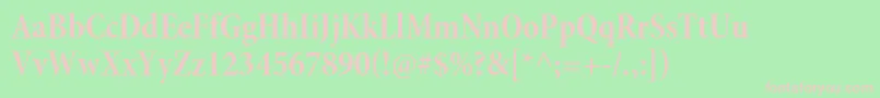 MinionproBoldcnsubh Font – Pink Fonts on Green Background