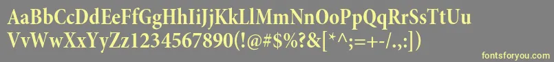MinionproBoldcnsubh Font – Yellow Fonts on Gray Background