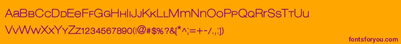 Lowveticabold Font – Purple Fonts on Orange Background