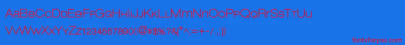 Lowveticabold Font – Red Fonts on Blue Background