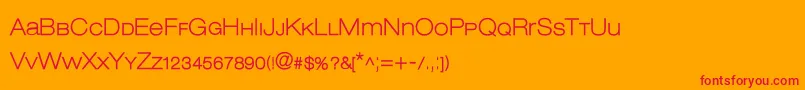 Lowveticabold Font – Red Fonts on Orange Background