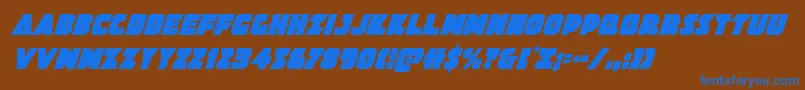 Jedisfcondital Font – Blue Fonts on Brown Background