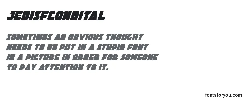 Review of the Jedisfcondital Font