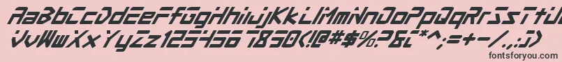 Шрифт ProcyonSuperItalic – чёрные шрифты на розовом фоне
