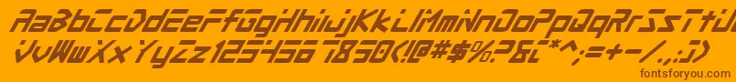fuente ProcyonSuperItalic – Fuentes Marrones Sobre Fondo Naranja