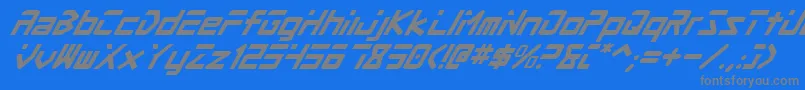 Шрифт ProcyonSuperItalic – серые шрифты на синем фоне