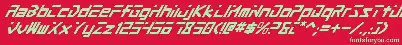 fuente ProcyonSuperItalic – Fuentes Verdes Sobre Fondo Rojo