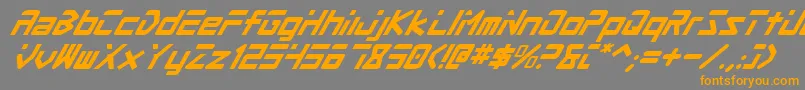 ProcyonSuperItalic Font – Orange Fonts on Gray Background