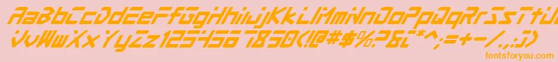 ProcyonSuperItalic Font – Orange Fonts on Pink Background