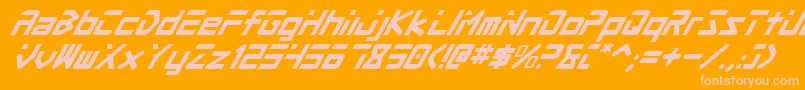 ProcyonSuperItalic Font – Pink Fonts on Orange Background