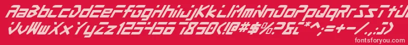 fuente ProcyonSuperItalic – Fuentes Rosadas Sobre Fondo Rojo