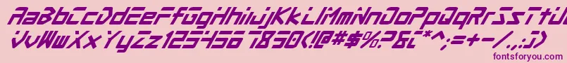 ProcyonSuperItalic-Schriftart – Violette Schriften auf rosa Hintergrund