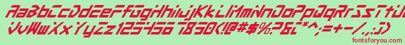 ProcyonSuperItalic Font – Red Fonts on Green Background