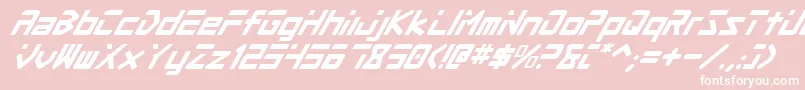 ProcyonSuperItalic Font – White Fonts on Pink Background