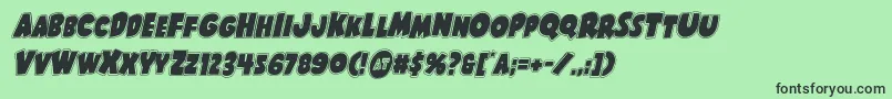 Shablagooacadital Font – Black Fonts on Green Background