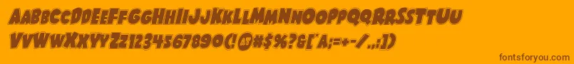 Shablagooacadital Font – Brown Fonts on Orange Background