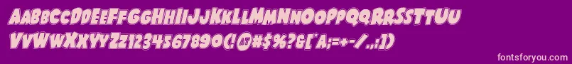 Shablagooacadital Font – Pink Fonts on Purple Background