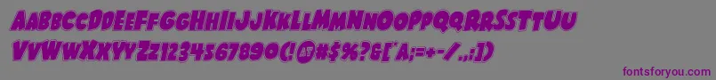 Shablagooacadital Font – Purple Fonts on Gray Background