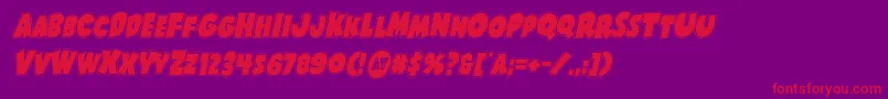 Shablagooacadital Font – Red Fonts on Purple Background