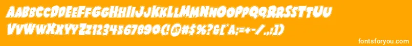 Shablagooacadital Font – White Fonts on Orange Background