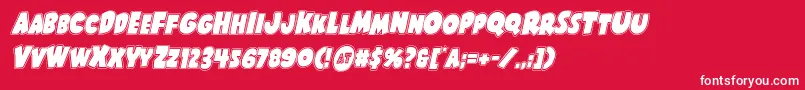 Shablagooacadital Font – White Fonts on Red Background