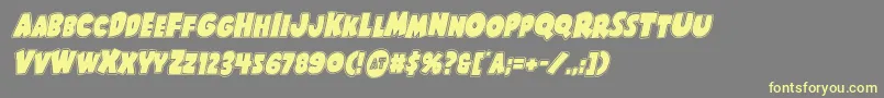 Shablagooacadital Font – Yellow Fonts on Gray Background