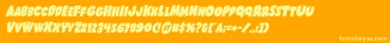 Shablagooacadital Font – Yellow Fonts on Orange Background